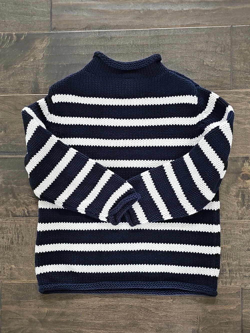 GAP Navy & Cream Striped Anchor Sailor Knit Sweater - 4T